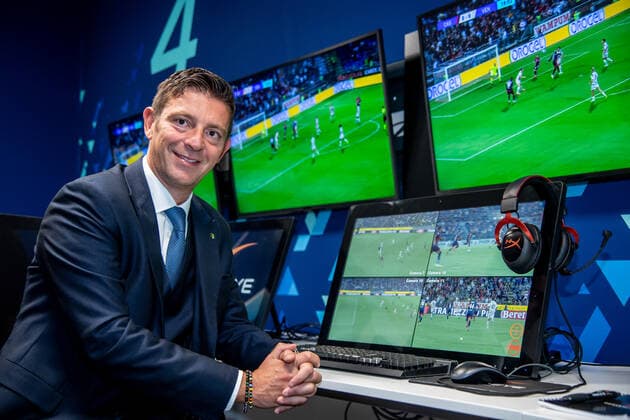 Sport Bilder des Tages Photo Claudio Furlan LaPresse 04-10-2021 LIssone - Italy News Presentation of the Var IBC Center of the Serie A League In the photo: Gianluca Rocchi  Copyright: xClaudioxFurlan LaPressex