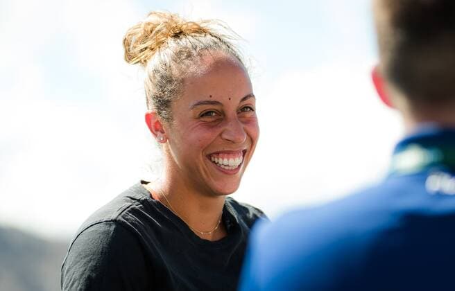 Mandatory Credit: Photo by Rob Prange Shutterstock (12525398q) Madison Keys of the United States talks to the media ahead of the 2021 BNP Paribas Open WTA, Tennis Damen 1000 tennis tournament 2021 BNP Paribas Open Day 2 - 05 Oct 2021 2021 BNP Paribas Open Day 2 - 05 Oct 2021  Copyright: xRobxPrange Shutterstockx 12525398q