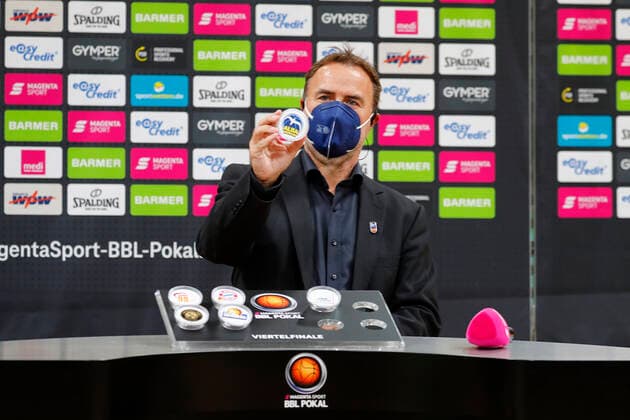 Basketball Bundesliga Magenta Sport BBL Cup Round of 16 in the Oberfrankenhalle in Bayreuth Season 2021 2022 Medi Bayreuth vs Hamburg Towers Draw for the BBL Cup