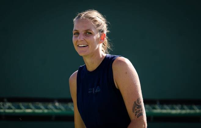 Mandatory Credit: Photo by Rob Prange Shutterstock (12525398bt) Karolina Pliskova of the Czech Republic during practice ahead of the 2021 BNP Paribas Open WTA, Tennis Damen 1000 tennis tournament 2021 BNP Paribas Open Day 2 - 05 Oct 2021 2021 BNP Paribas Open Day 2 - 05 Oct 2021  Copyright: xRobxPrange Shutterstockx 12525398bt