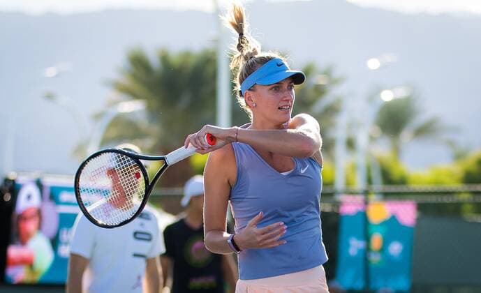 Mandatory Credit: Photo by Rob Prange Shutterstock (12525398ct) Petra Kvitova of the Czech Republic during practice ahead of the 2021 BNP Paribas Open WTA, Tennis Damen 1000 tennis tournament 2021 BNP Paribas Open Day 2 - 05 Oct 2021 2021 BNP Paribas Open Day 2 - 05 Oct 2021  Copyright: xRobxPrange Shutterstockx 12525398ct