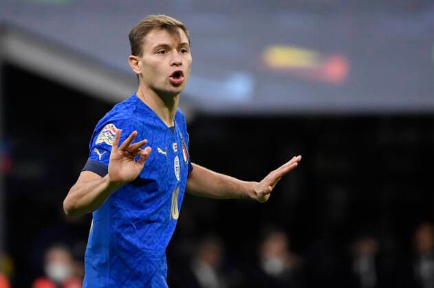 Nicolo Barella of Italy during the Uefa Nations League semi-final football match between Italy and Spain at San Siro stadium in Milano (Italy), October 6th, 2021. Photo Andrea Staccioli Insidefoto andreaxstaccioli