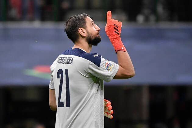 Gianluigi Donnarumma of Italy during the Uefa Nations League semi-final football match between Italy and Spain at San Siro stadium in Milano (Italy), October 6th, 2021. Photo Andrea Staccioli Insidefoto andreaxstaccioli