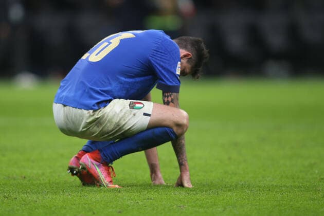 Milan, Italy - 06.10.2021: Disappointment BASTONI (ITALY) at end of the Finals Uefa Nations League football match Italy vs Spain at San Siro Stadium in Milan on october 06th 2021.  Copyright: xMarcoxIacobuccix xIPAx xMarcoxIacobuccix 0