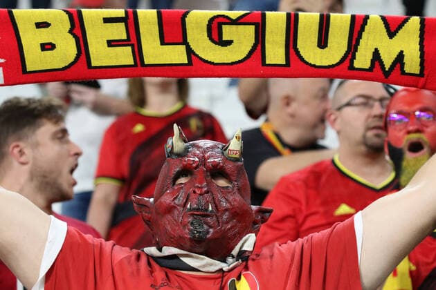 Supporters of Belgium during Semifinals - Belgium vs France, football UEFA Nations League match in Turin, Italy, October 07 2021  Copyright: xClaudioxBenedettox xIPAx xx 0