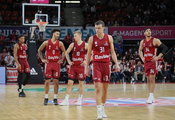 Disappointment Bayern players basketball, FC Bayern Barcelona, Euroleague, Season 2021 2022, on 7 10 2021 in Munich, A U D I D O M E, Germany Source Copyright Credit Oryk HAIST x1DX38177.JPGx