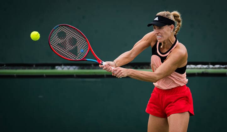 October 7, 2021, INDIAN WELS, UNITED STATES: Angelique Kerber of Germany during practice ahead of the 2021 BNP Paribas Open WTA, Tennis Damen 1000 tennis tournament INDIAN WELS UNITED STATES - ZUMAa181 20211007_zaa_a181_144 Copyright: xRobxPrangex