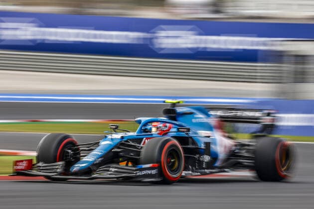 31 OCON Esteban (fra), Alpine F1 A521, action during the Formula 1 Rolex Turkish Grand Prix 2021, 16th round of the 2021 FIA Formula One World Championship, WM, Weltmeisterschaft from October 8 to 10, 2021 on the Istanbul Park, in Tuzla, Turkey - F1 - TURKISH GRAND PRIX 2021 DPPI Panoramic  _F2_0099