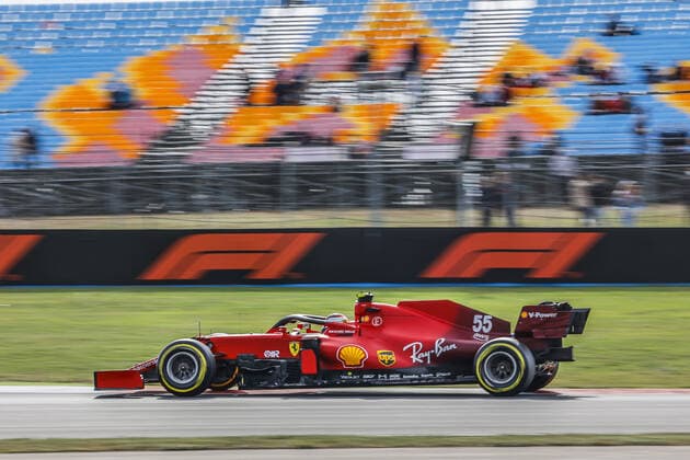 55 SAINZ Carlos (spa), Scuderia Ferrari SF21, action during the Formula 1 Rolex Turkish Grand Prix 2021, 16th round of the 2021 FIA Formula One World Championship, WM, Weltmeisterschaft from October 8 to 10, 2021 on the Istanbul Park, in Tuzla, Turkey - F1 - TURKISH GRAND PRIX 2021 DPPI Panoramic  _F2_0189
