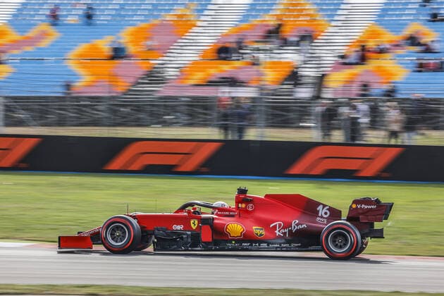 16 LECLERC Charles (mco), Scuderia Ferrari SF21, action during the Formula 1 Rolex Turkish Grand Prix 2021, 16th round of the 2021 FIA Formula One World Championship, WM, Weltmeisterschaft from October 8 to 10, 2021 on the Istanbul Park, in Tuzla, Turkey - F1 - TURKISH GRAND PRIX 2021 DPPI Panoramic  _F2_0169