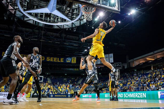 Basketball Berlin 08 10 2021 Season 2021 2022 EuroLeague Regular Season Alba Berlin LDLC ASVEL Villeurbanne Oscar Da Silva Alba Berlin, No 01