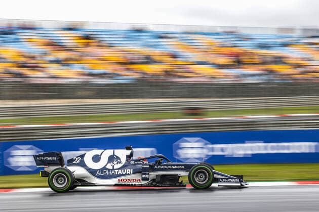 22 TSUNODA Yuki (jap), Scuderia AlphaTauri Honda AT02, action during the Formula 1 Rolex Turkish Grand Prix 2021, 16th round of the 2021 FIA Formula One World Championship, WM, Weltmeisterschaft from October 8 to 10, 2021 on the Istanbul Park, in Tuzla, Turkey - F1 - TURKISH GRAND PRIX 2021 DPPI Panoramic  _F2_0981
