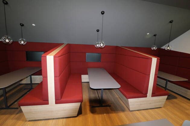 Small niches in the sponsors area invite visitors to linger Press tour of Europa Park Stadium Freiburg Freiburg Copyright: xHahnex Eibner-Pressefotox EP_joha