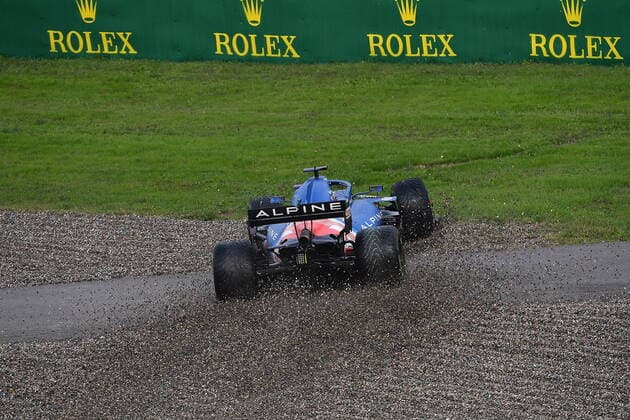 Formula 1 Turkish Grand Prix 2021 09 10 2021, Istanbul Park Circuit, Istanbul, Formula 1 Turkish Grand Prix 2021 ,in the picture Fernando Alonso ESP 14 , Alpine F1 Team rides into the gravel bed nordphotoxGmbHx xBratic nph00250