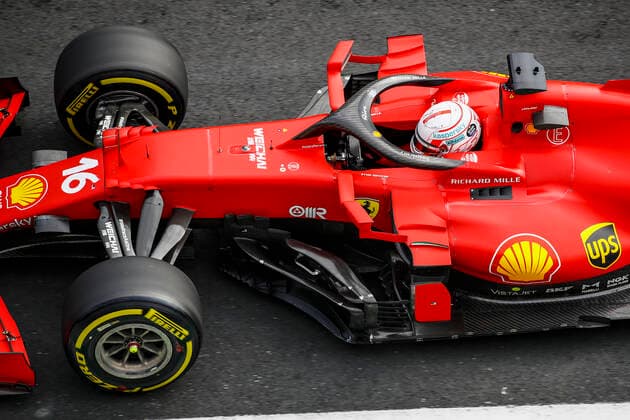 16 LECLERC Charles (mco), Scuderia Ferrari SF21, action during the Formula 1 Rolex Turkish Grand Prix 2021, 16th round of the 2021 FIA Formula One World Championship, WM, Weltmeisterschaft from October 8 to 10, 2021 on the Istanbul Park, in Tuzla, Turkey - F1 - TURKISH GRAND PRIX 2021 DPPI Panoramic  00121033__B2_9400