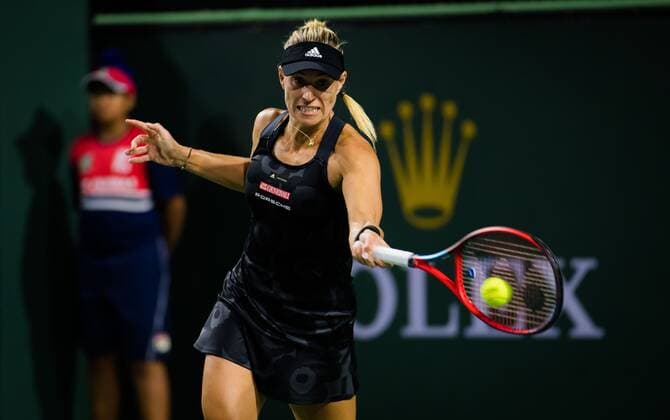 Mandatory Credit: Photo by Rob Prange Shutterstock (12524631cq) Angelique Kerber of Germany in action during the second round at the 2021 BNP Paribas Open WTA, Tennis Damen 1000 tennis tournament BNP Paribas Open, Tennis, Day 4, Indian Wells Tennis Garden, California, USA - 09 Oct 2021 BNP Paribas Open, Tennis, Day 4, Indian Wells Tennis Garden, California, USA - 09 Oct 2021 Copyright: xRobxPrange Shutterstockx 12524631cq