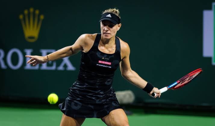 Mandatory Credit: Photo by Rob Prange Shutterstock (12524631db) Angelique Kerber of Germany in action during the second round at the 2021 BNP Paribas Open WTA, Tennis Damen 1000 tennis tournament BNP Paribas Open, Tennis, Day 4, Indian Wells Tennis Garden, California, USA - 09 Oct 2021 BNP Paribas Open, Tennis, Day 4, Indian Wells Tennis Garden, California, USA - 09 Oct 2021 Copyright: xRobxPrange Shutterstockx 12524631db