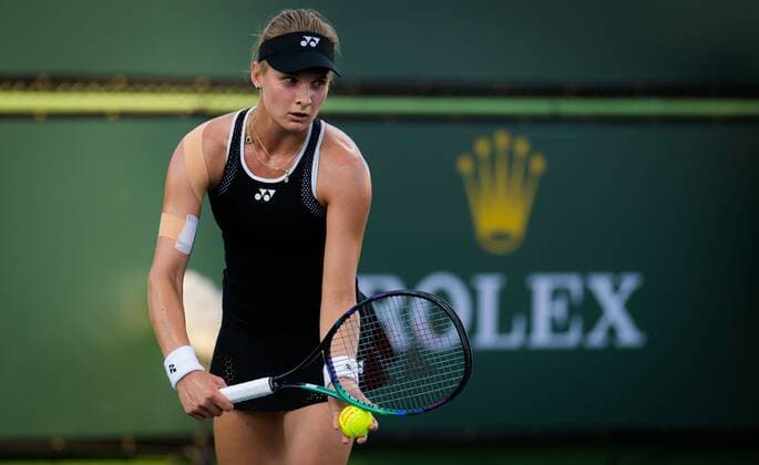 Mandatory Credit: Photo by Rob Prange Shutterstock (12524631gj) Dayana Yastremska of Ukraine in action during the second round at the 2021 BNP Paribas Open WTA, Tennis Damen 1000 tennis tournament BNP Paribas Open, Tennis, Day 4, Indian Wells Tennis Garden, California, USA - 09 Oct 2021 BNP Paribas Open, Tennis, Day 4, Indian Wells Tennis Garden, California, USA - 09 Oct 2021 Copyright: xRobxPrange Shutterstockx 12524631gj