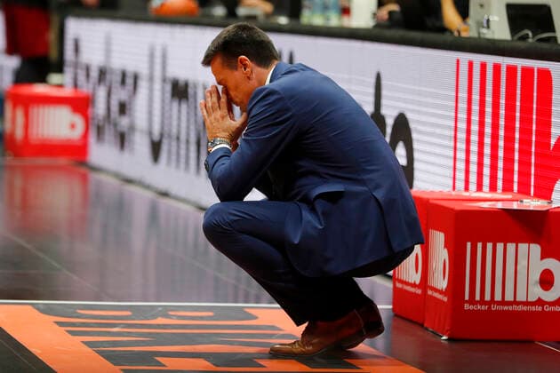 3 Matchday of the easyCredit BBL Basketball Bundesliga at Messe Chemnitz Season 2021 2022 NINERS Chemnitz vs Medi Bayreuth Raoul Korner Medi Bayreuth coach