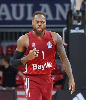 Bayerns 1 Deshaun THOMAS Basketball, FC Bayern Muenchen Loewen Braunschweig, BBL main round, 2021 2022 season, on 10 10 2021 in Muenchen, A U D I D O M E, Germany Source Copyright Credit Oryk HAIST. x1DX39837.JPGx