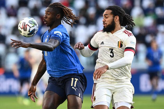 Db Torino 10 10 2021 - Uefa Nations League Italia-Belgio foto Daniele Buffa Image nella foto: Moise Kean-Jason Denayer 