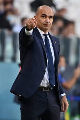 Belgium s head coach Roberto Martinez pictured during a soccer game between Belgian national team, Nationalteam Red Devils and Italy, the Nations League third-place play-off, in Torino, Italy, on Sunday 10 October 2021. DIRKxWAEM  x3111092x