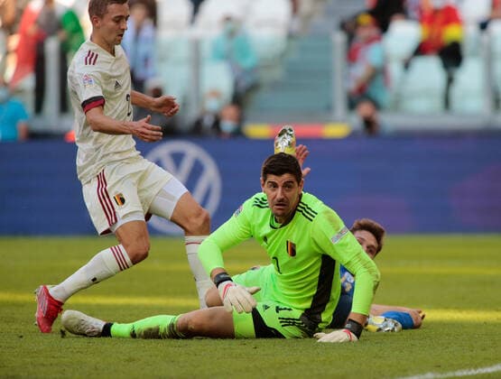Italy v Belgium - UEFA Nations League Third Place Playoff Thibaut Courtois (Belgium) during the UEFA Nations League, Third-place play-off football match between Italy and Belgium on October 10, 2021 at Allianz Stadium in Turin, Italy Turin Italy livemedia-final3th211010_npfqp  Copyright: xNderimxKacelix