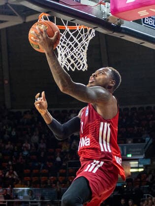 Bayerns 1 Deshaun THOMAS Basketball, FC Bayern Muenchen Loewen Braunschweig, BBL main round, 2021 2022 season, on 10 10 2021 in Muenchen, A U D I D O M E, Germany Source Copyright Credit Oryk HAIST. xx