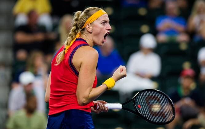 Mandatory Credit: Photo by Rob Prange Shutterstock (12524632bv) Petra Kvitova of the Czech Republic in action during the third round at the 2021 BNP Paribas Open WTA, Tennis Damen 1000 tennis tournament BNP Paribas Open, Tennis, Day 5, Indian Wells Tennis Garden, California, USA - 10 Oct 2021 BNP Paribas Open, Tennis, Day 5, Indian Wells Tennis Garden, California, USA - 10 Oct 2021 Copyright: xRobxPrange Shutterstockx 12524632bv