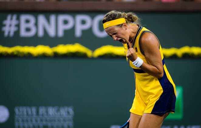 Sport Themen der Woche KW40 Sport Bilder des Tages Mandatory Credit: Photo by Rob Prange Shutterstock (12524632bz) Victoria Azarenka of Belarus in action during the third round at the 2021 BNP Paribas Open WTA, Tennis Damen 1000 tennis tournament BNP Paribas Open, Tennis, Day 5, Indian Wells Tennis Garden, California, USA - 10 Oct 2021 BNP Paribas Open, Tennis, Day 5, Indian Wells Tennis Garden, California, USA - 10 Oct 2021 Copyright: xRobxPrange Shutterstockx 12524632bz