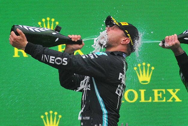 Formula 1 Turkish Grand Prix 2021 10 10 2021, Istanbul Park Circuit, Istanbul, Formula 1 Turkish Grand Prix 2021 ,in the picture podium winner Valtteri Bottas FIN 77 , Mercedes AMG Petronas Formula One Team nordphotoxGmbHx xBratic nph00250