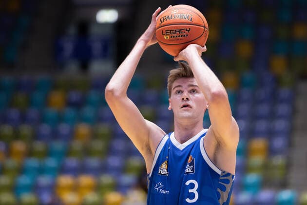 Fraport Skyliners Hamburg Towers, easyCredit BBL Matt Haarms Fraport Skyliners, 3 basketball match of the easyCredit BBL between the Fraport Skyliners and the Hamburg Towers on October 10, 2021 at the Fraport Arena in Frankfurt am Main , Frankfurt am Main Hesse Germany Fraport Arena