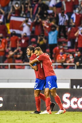 SAN JOSE, Costa Rica: Celso Borges celebrates after scoring the second goal for Costa Rica during the 2-1 Costa Rica victory over El Salvador in the Concacaf FIFA World Cup, WM, Weltmeisterschaft, Fussball Qualifiers on October 10, 2021, in San Jose, Costa Rica. San Jose San Jose Costa Rica Copyright: xJosexCamposxRojasx 0138179261st