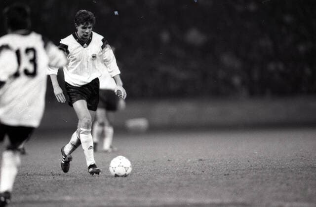 17.11.93 Deutschland - Brasilien Deutschland, Köln, 17.11.1993, Freundschaftsspiel, DFB Deutschland - Brasilien (2:1): Andreas Möller (Deutschland). *** 17 11 93 Germany Brazil Germany, Cologne, 17 11 1993, friendly match, DFB Germany Brazil 2 1 Andreas Möller Germany