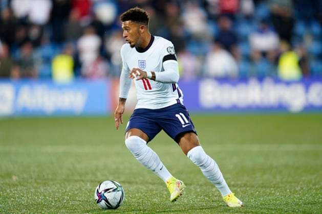AND: Andorra - England. FIFA World Cup, WM, Weltmeisterschaft, Fussball 2022 Qualifier Jadon Sancho of England during the FIFA World Cup 2022 Qualifier match between Andorra and England played at Comunal Stadium on October 9, 2021 in Andorra la Vella, Andorra. Copyright: xPRESSINPHOTOx PS_211009_780