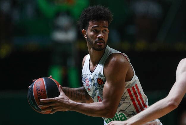 KAZAN, RUSSIA â€“ OCTOBER 12, 2021: Bayern Munich s Nick Weiler-Babb in a 2021-22 Euroleague Regular Season Round 3 basketball match between UNICS Kazan and Bayern Munich at Kazan Basket Hall. Yegor Aleyev TASS  TS113F05