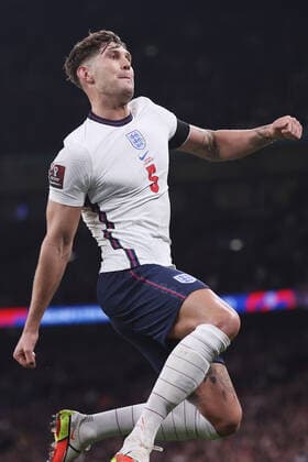 England gegen Ungarn 12. Oktober 2021, London Internationales Fußball-WM-Qualifikationsspiel England gegen Ungarn John Stones von England jubelt nach seinem 1. Tor Foto Charlotte Wilson Abseits London UK  Copyright: xCharlottexWilsonx xOffsidexOffside