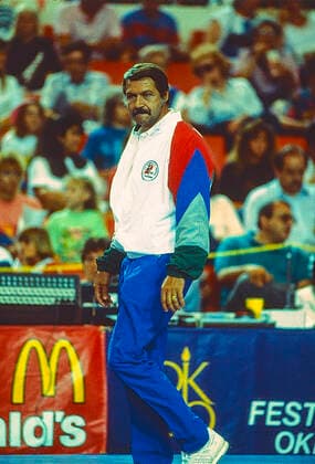 BÃ la Karolyi USA Gymnastics coach BÃ la Karolyi, USA Gymnastics coach at the 1989 US Olympic Festival.. OKLAHOMA CITY OKLAHOMA United States Copyright: xPaulxJxSutton DUOMO PCNx GY8901_USOF03