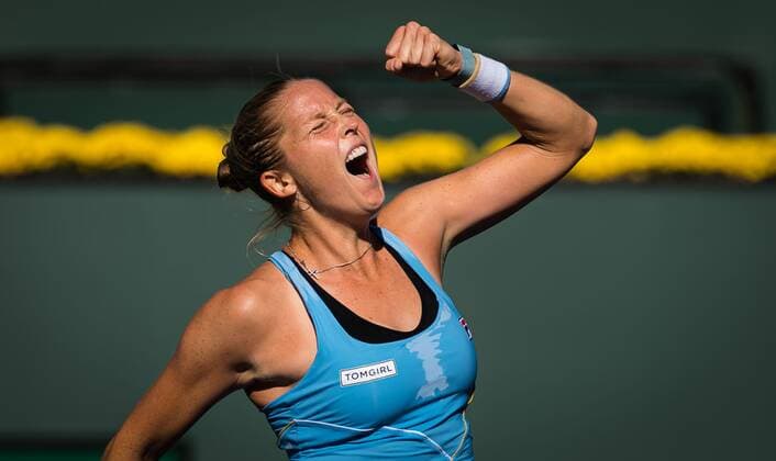 Mandatory Credit: Photo by Rob Prange Shutterstock (12524635bm) Shelby Rogers of the United States in action during the fourth round at the 2021 BNP Paribas Open WTA, Tennis Damen 1000 tennis tournament BNP Paribas Open, Tennis, Day 7, Indian Wells Tennis Garden, California, USA - 12 Oct 2021 BNP Paribas Open, Tennis, Day 7, Indian Wells Tennis Garden, California, USA - 12 Oct 2021 Copyright: xRobxPrange Shutterstockx 12524635bm
