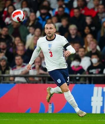Mandatory Credit: Photo by Javier Garcia Shutterstock (12534018ef) Luke Shaw of England England v Hungary, FIFA World Cup, WM, Weltmeisterschaft, Fussball 2022 Qualifying, Group I, Football, Wembley Stadium, London, UK - 12 Oct 2021 EDITORIAL USE ONLY No use with unauthorised audio, video, data, fixture lists, club league logos or live services. Online in-match use limited to 120 images, no video emulation. No use in betting, games or single club league player publications. England v Hungary, FIFA World Cup 2022 Qualifying, Group I, Football, Wembley Stadium, London, UK - 12 Oct 2021 EDITORIAL USE ONLY No use with unauthorised audio, video, data, fixture lists, club league logos or live services. Online in-match use limited to 120 images, no video emulation. No use in betting, games or single club league player publications. Copyright: xJavierxGarcia Shutterstockx 12534018ef