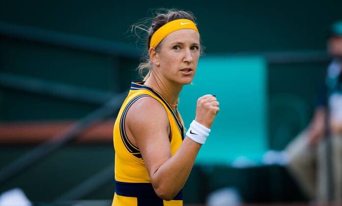 Mandatory Credit: Photo by Rob Prange Shutterstock (12524636aa) Victoria Azarenka of Belarus in action during the quarter-finals of the 2021 BNP Paribas Open WTA, Tennis Damen 1000 tennis tournament BNP Paribas Open, Tennis, Day 8, Indian Wells Tennis Garden, California, USA - 13 Oct 2021 BNP Paribas Open, Tennis, Day 8, Indian Wells Tennis Garden, California, USA - 13 Oct 2021 Copyright: xRobxPrange Shutterstockx 12524636aa