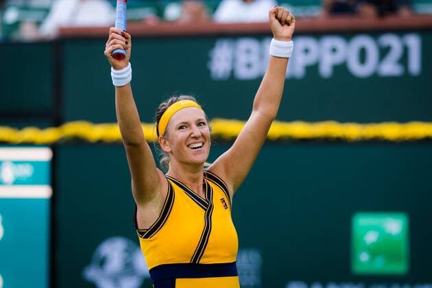 Sport Bilder des Tages Mandatory Credit: Photo by Rob Prange Shutterstock (12524636ac) Victoria Azarenka of Belarus in action during the quarter-finals of the 2021 BNP Paribas Open WTA, Tennis Damen 1000 tennis tournament BNP Paribas Open, Tennis, Day 8, Indian Wells Tennis Garden, California, USA - 13 Oct 2021 BNP Paribas Open, Tennis, Day 8, Indian Wells Tennis Garden, California, USA - 13 Oct 2021 Copyright: xRobxPrange Shutterstockx 12524636ac