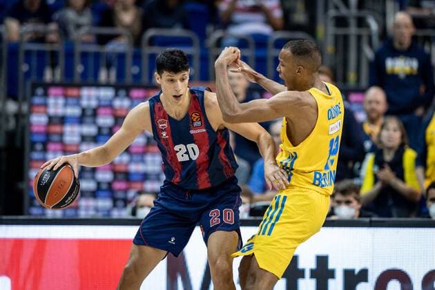 Basketball Berlin 14 10 2021 Season 2021 2022 EuroLeague Regular Season Alba Berlin Baskiona Vitoria Gasteiz Simone Fontecchio Baskonia, No 20 Louis Olinde Alba Berlin, No 19
