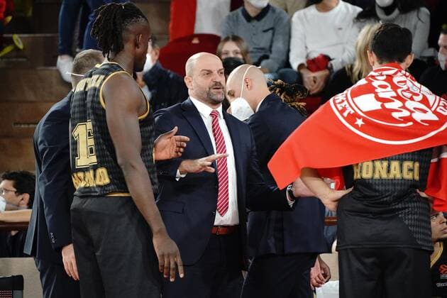 Zvezdan Mitrovic (Coach de l AS Monaco) BASKETBALL : Monaco vs FC Barcelone - Euroligue - Monaco - 15 10 2021 NorbertScanella Panoramic 