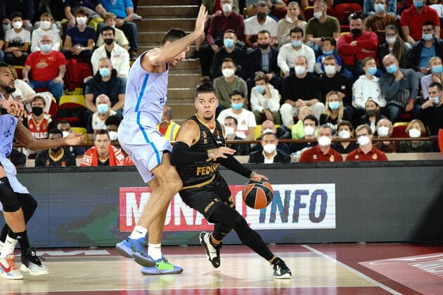 Rob Gray (AS Monaco) BASKETBALL : Monaco vs FC Barcelone - Euroligue - Monaco - 15 10 2021 NorbertScanella Panoramic 