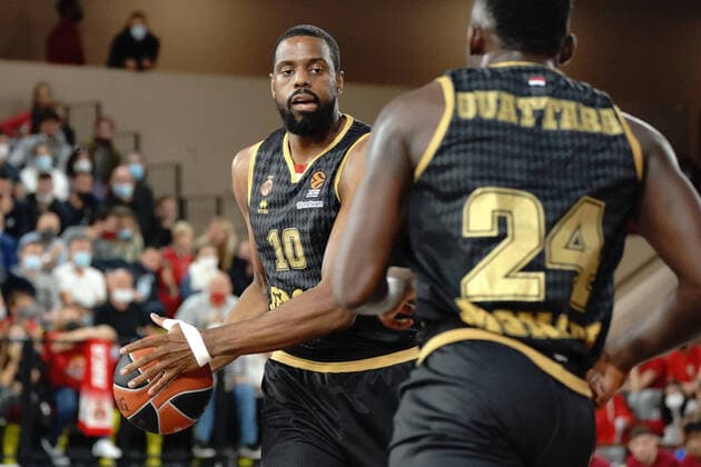 Will Thomas (AS Monaco) - Yakuba Ouattara (AS Monaco) BASKETBALL : Monaco vs FC Barcelone - Euroligue - Monaco - 15 10 2021 NorbertScanella Panoramic 