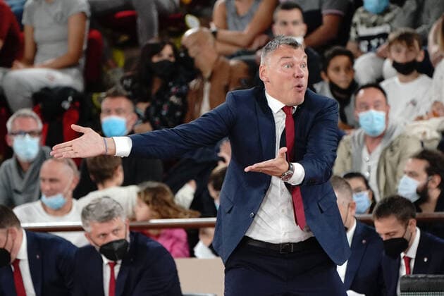 Sarunas Jasikevicius (Coach de FC Barcelone) BASKETBALL : Monaco vs FC Barcelone - Euroligue - Monaco - 15 10 2021 NorbertScanella Panoramic 