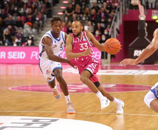 Parker Jackson Cartwright Telekom Baskets Bonn vs Brancou Badio Fraport Skyliners Frankfurt easyCredit BBL 1 Bundesliga , season 2021 2022 , main round 4 matchday