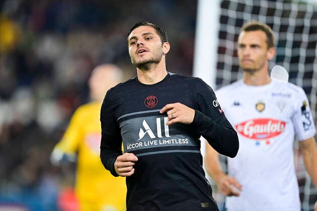 Mauro Icardi (PSG) FOOTBALL : PSG vs SCO Angers - Ligue 1 Uber Eats - 15 10 2021 JBAutissier Panoramic 