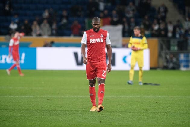 Sport Themen der Woche KW41 Sport Bilder des Tages Anthony Modeste (1.FC Koeln, 27) nach der Niederlage beim Spiel TSG 1899 Hoffenheim vs. 1. FC Koeln in der 1.Fussball Bundesliga am 15.10.2021, DFL REGULATIONS PROHIBIT ANY USE OF PHOTOGRAPHS AS IMAGE SEQUENCES AND OR QUASI-VIDEO TSG 1899 Hoffenheim vs. 1. FC Koeln, Fussball, Bundesliga, 15.10.2021 Sinsheim *** Anthony Modeste 1 FC Koeln, 27 after the defeat in the match TSG 1899 Hoffenheim vs 1 FC Koeln in the 1 Football Bundesliga on 15 10 2021, DFL REGULATES PROHIBIT ANY USE OF PHOTOGRAPHS AS IMAGE SEQUENCES AND OR QUASI VIDEO TSG 1899 Hoffenheim vs 1 FC Koeln, Football, Bundesliga, 15 10 2021 Sinsheim Copyright: xEibner-Pressefotox xMichaelxBermelx